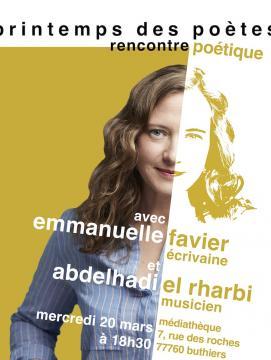 affiche rencontre poétique Emmanuelle Favier