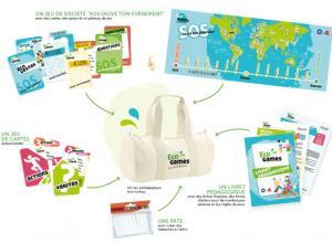 Cartes, jeux et livret composant le kit Eco games